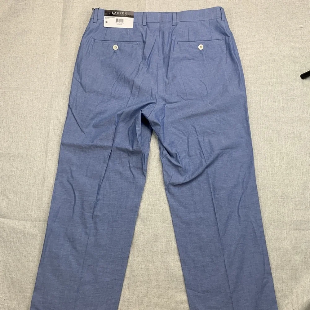 Lauren Ralph Lauren Men's Blue Chambray Cotton Suit Separate Pants Size 32x32